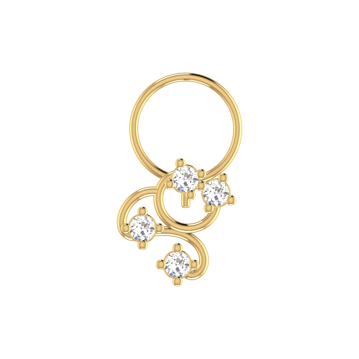 Twirl & Shine Diamond NosePin