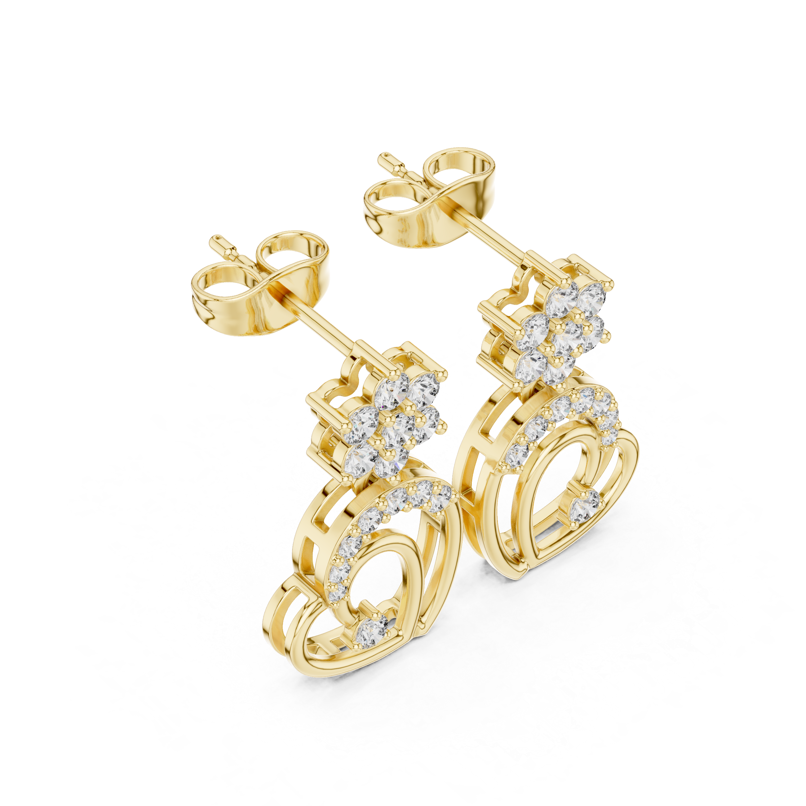Eternal Floral Heart Earrings