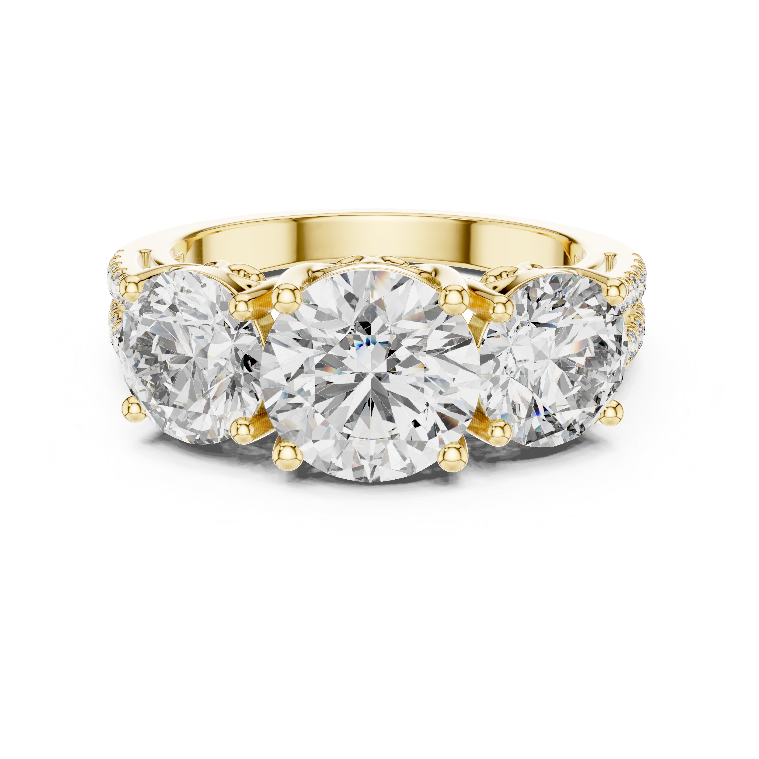 The Heritage Trilogy Diamond RingLegacy" Three-Stone Diamond Band