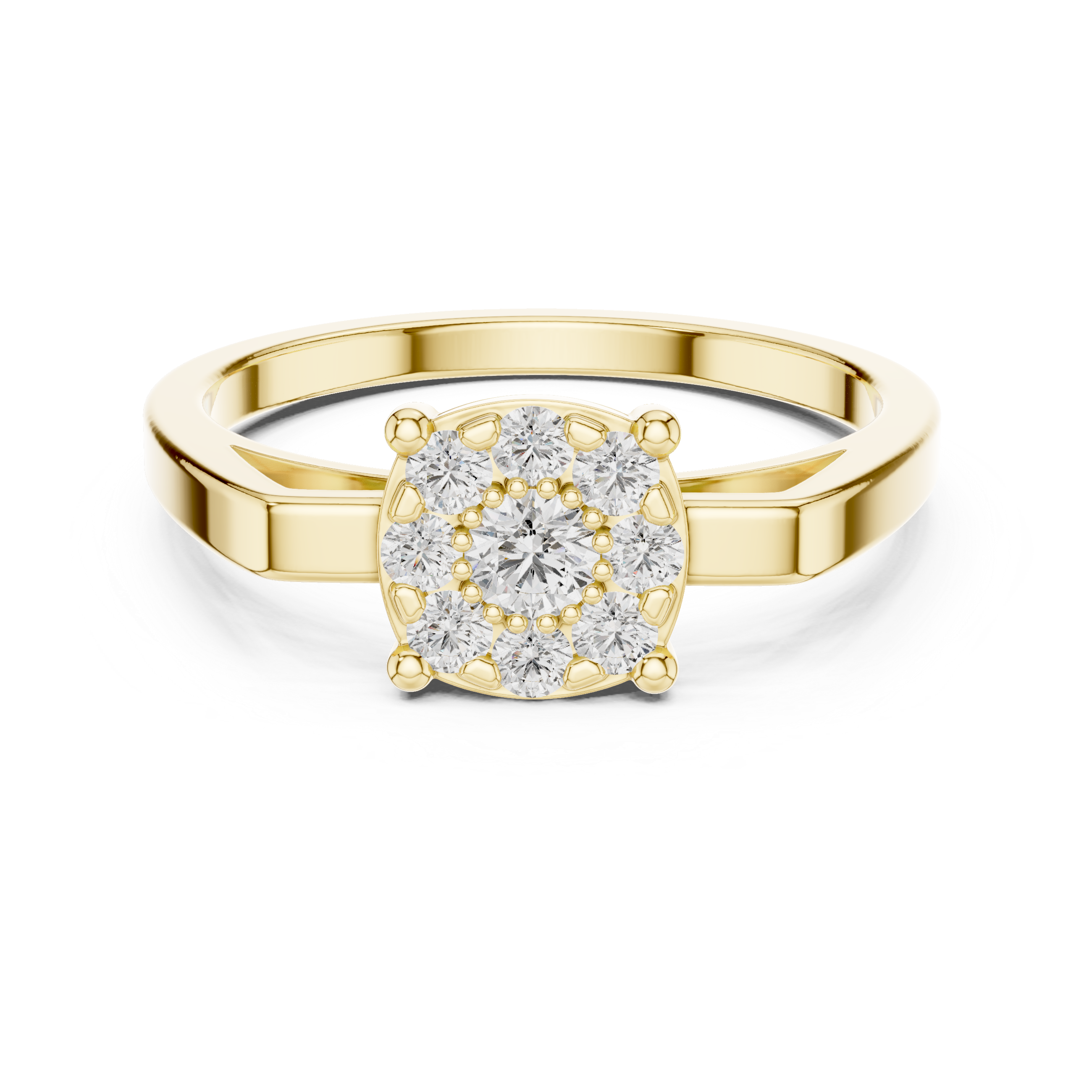The Solstice Framed Floral Cluster Ring