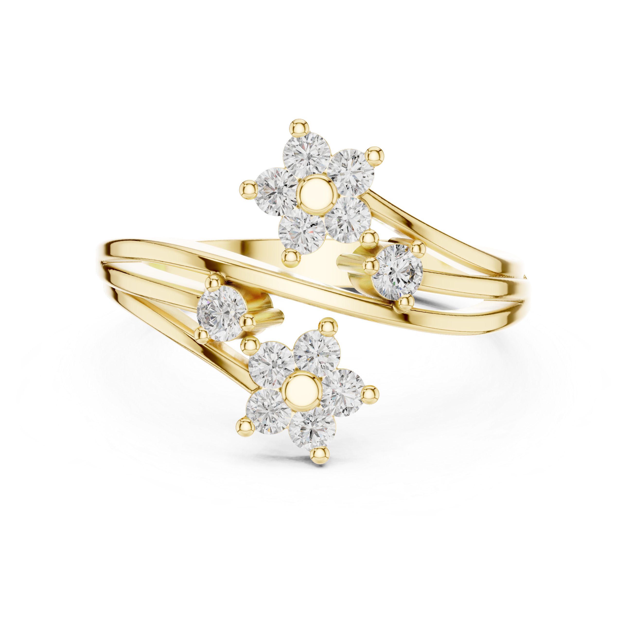 The Twin Flora Bypass Diamond Ring