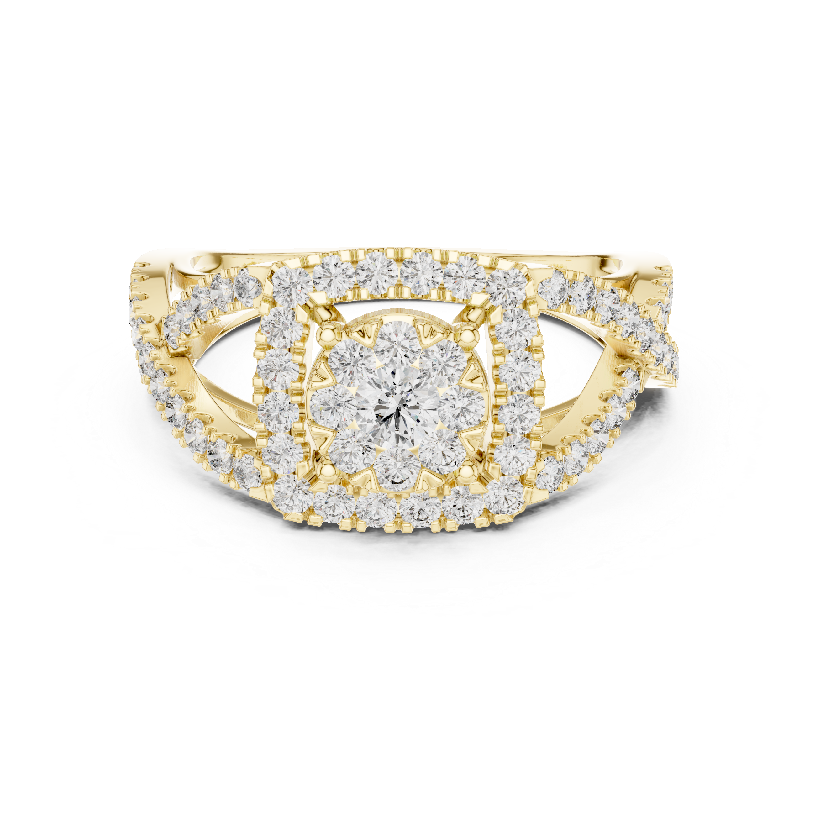 The Luminary Lattice Square-Halo Ring