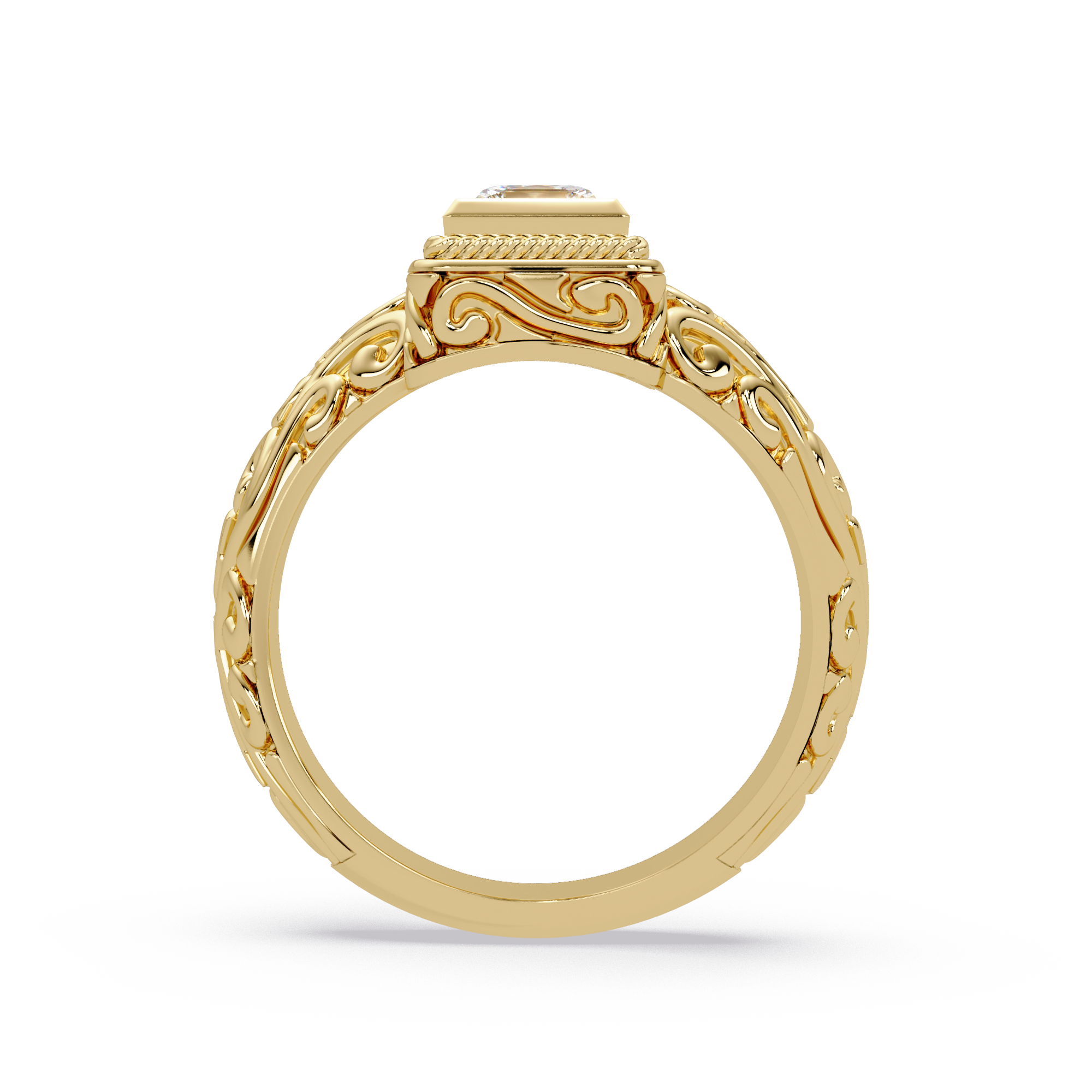 Sovereign Twin Princess Filigree Bypass Ring